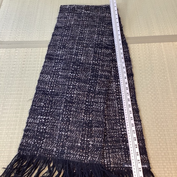 Scarf Handwoven by Elm Studio - Ellen Meneely Black Gray Brown Fall Accessory - Picture 3 of 4